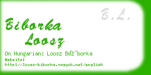 biborka loosz business card